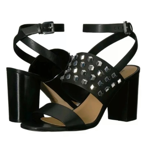 Michael Kors Valencia Studded Leather Block Heel - Picture 2 of 5